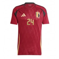 Camiseta Bélgica Amadou Onana #24 Primera Equipación Replica Eurocopa 2024 mangas cortas